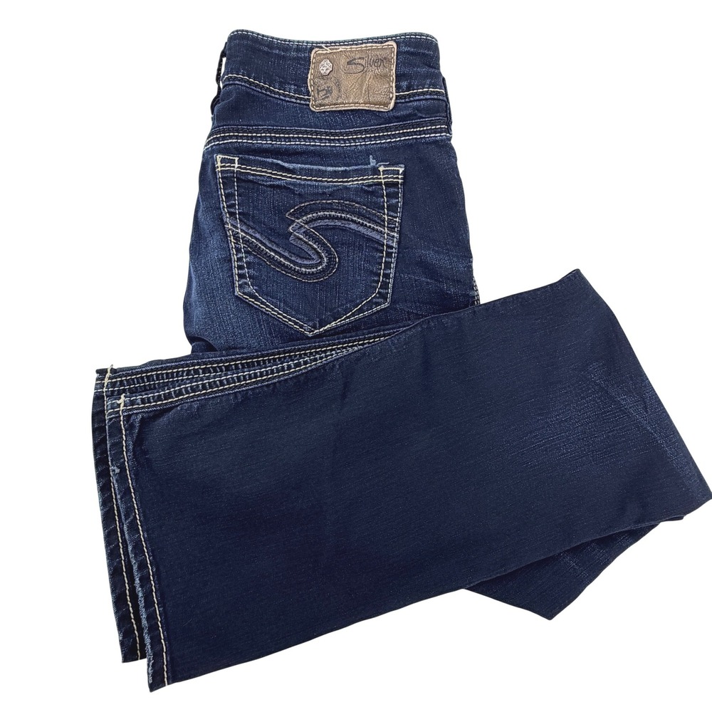 Silver Jeans Suki Slim Boot Women 29/31 Dark Blue Super Stretch L93616SSF426